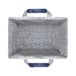 Lutyl - Sac cabas coton enduit fleuri bleu et fleurs bleu