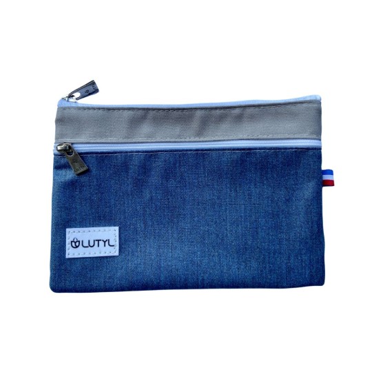 Porte Monnaie XL br Denim Gris