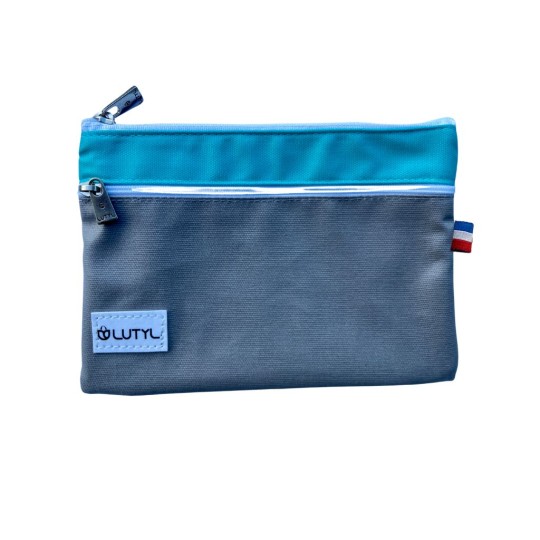 Porte Monnaie XL br Gris Bleu