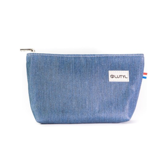 Trousse compacte Lutyl denim en toile enduite – fabriquée en France
