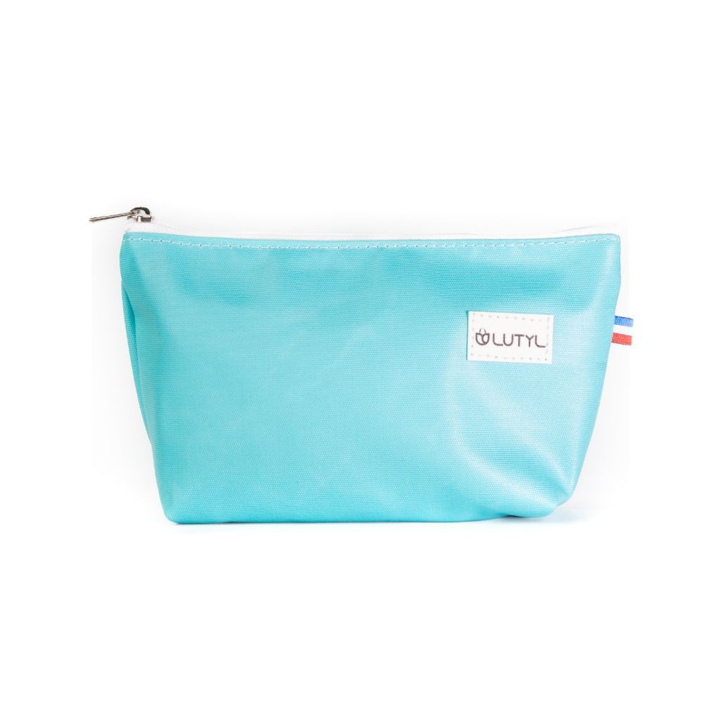Trousse compacte Lutyl turquoise en toile enduite – fabriquée en France