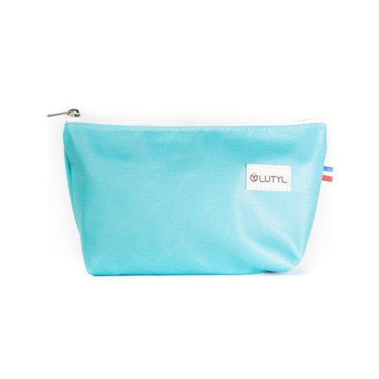 Trousse compacte Lutyl turquoise en toile enduite – fabriquée en France