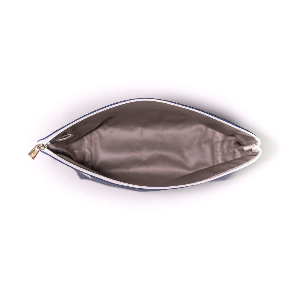 Trousse compacte Lutyl marine en toile enduite – fabriquée en France vue interieur
