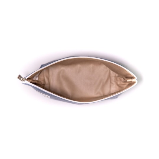 Trousse compacte Lutyl denim en toile enduite – fabriquée en France vue interieur
