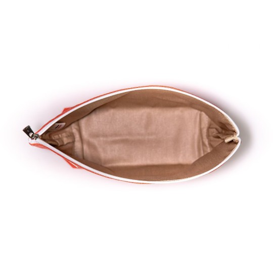 Trousse compacte Lutyl corail en toile enduite – fabriquée en France vue interieur