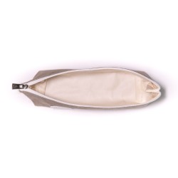 Intérieur de la trousse grande Lutyl lin – doublure coton beige – fabrication française