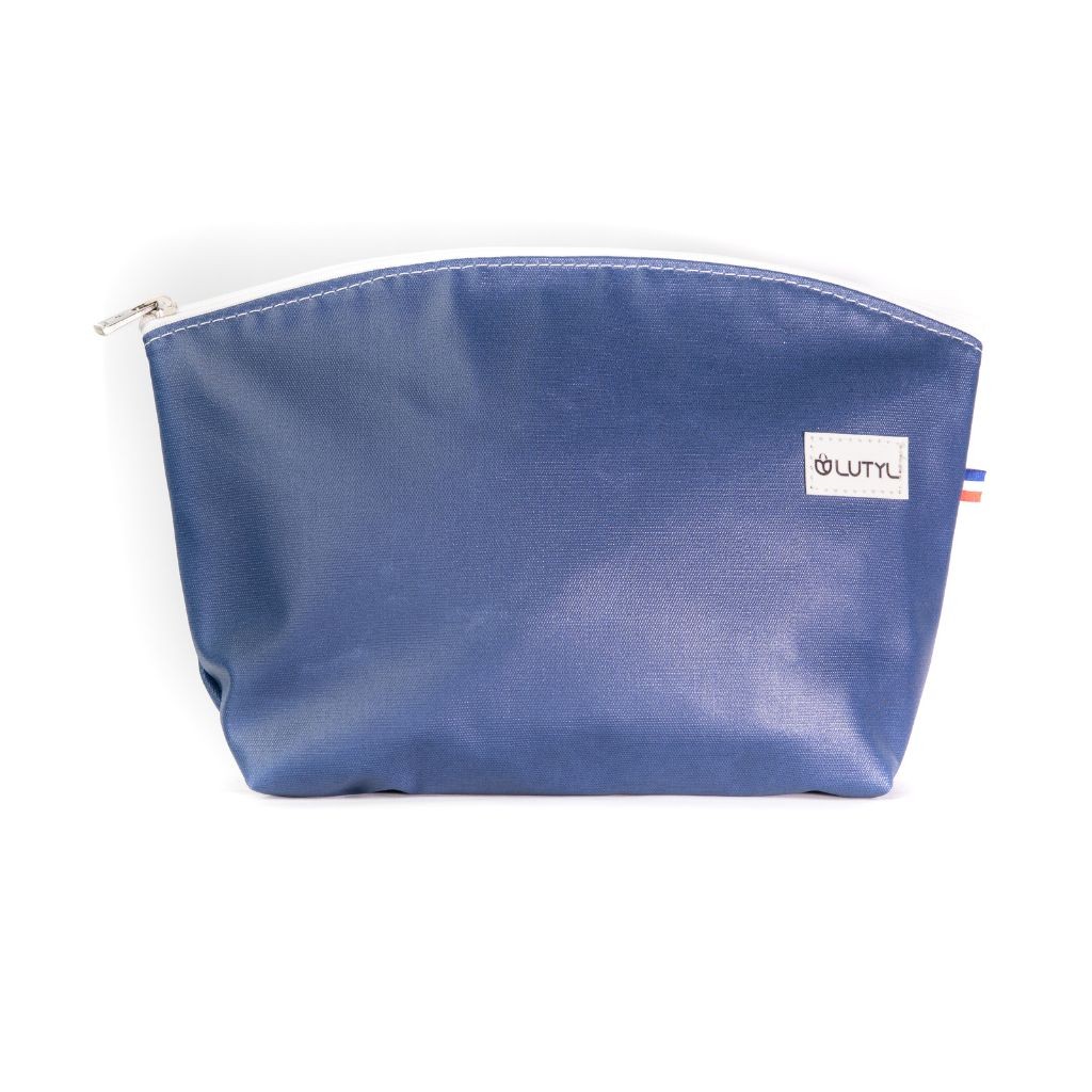 Trousse grande Lutyl bleu marine en toile enduite – fabriquée en France
