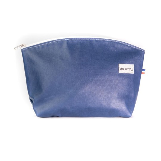 Trousse grande Lutyl bleu marine en toile enduite – fabriquée en France