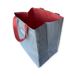 Sac cabas XL Lutyl – gris / orange – toile enduite – fabriqué en France