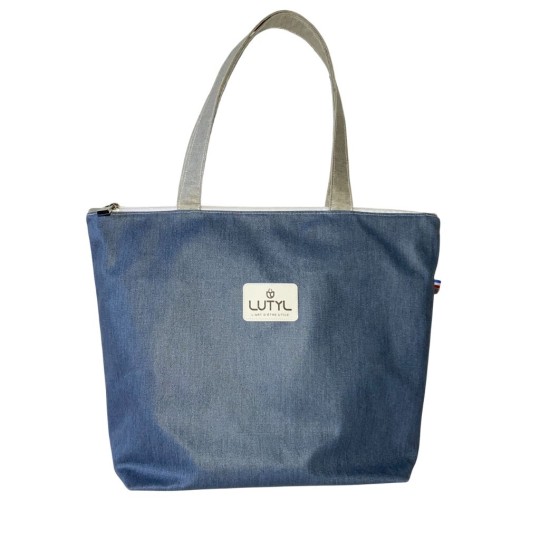 Sac zippé XL br Bleu Denim 