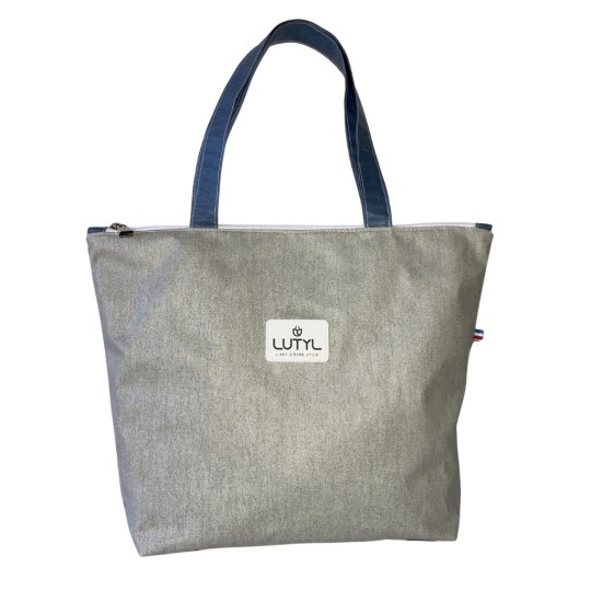 Sac zippé XL br Gris