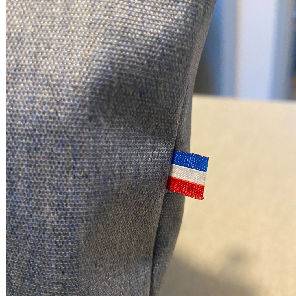 Détail drapeau français sac Lutyl  compact bleu fabriqué en France