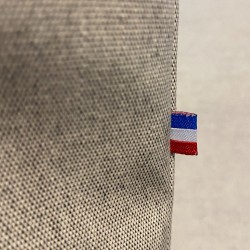 Détail drapeau français sac Lutyl zip compact grise fabriqué en France