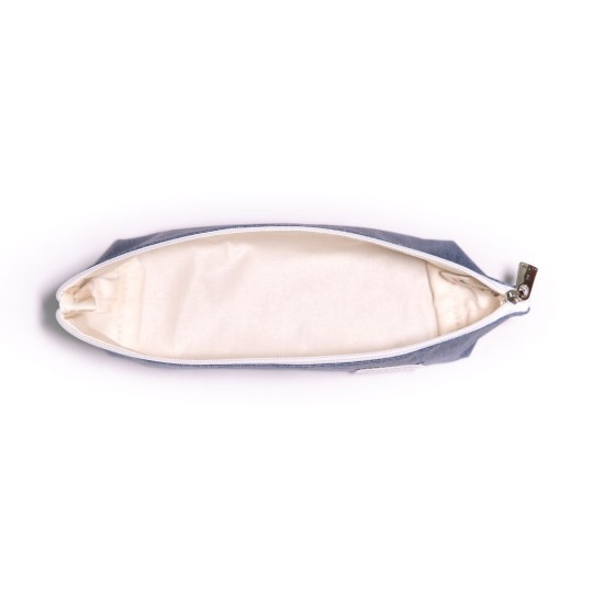 Trousse école LUTYL bleu denim vue ouverte fond blanc