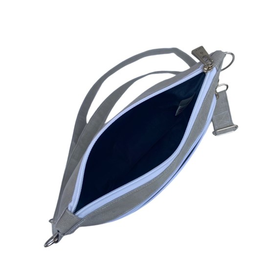 Intérieur du sac bandoulière gris LUTYL